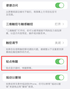 邵武苹果授权维修站分享iPhone轻点无法唤醒怎么办