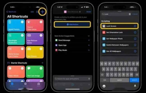 邵武苹果14锁屏维修店分享iPhone14升级iOS16.4后如何创建锁屏快捷方式 